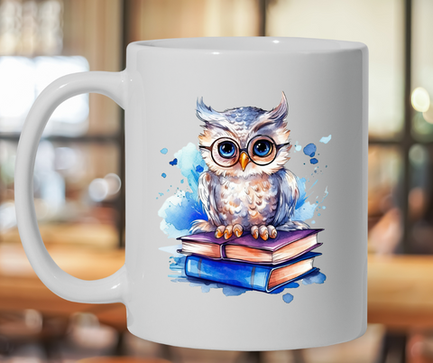 Cute Owl with glasses coffee/ tea mug 1