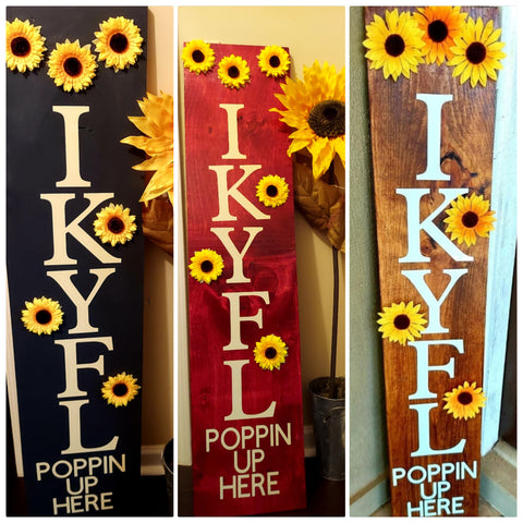 Rectangle Porch Sign IKYFL Porch Sign with Sunflowers