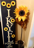 Rectangle Porch Sign IKYFL Porch Sign with Sunflowers
