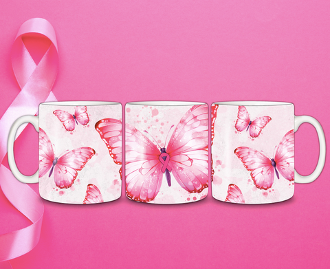 Butterfly Breast Cancer Awareness Coffee & Tea Mug