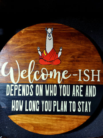Llama Door Sign