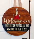 Llama Door Sign