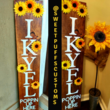 Rectangle Porch Sign IKYFL Porch Sign with Sunflowers