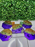 Raindrop Multi Color Coaster Set (4) and holder